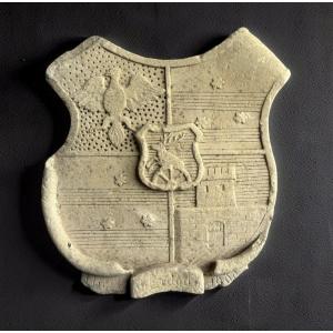 Armoiries Héraldiques Blason en Pierre avec Aigle, fin du XVIIe siècle