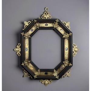 19th Grand Tour Frame, Semi-precious Stones And Gilt Bronze