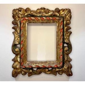 Cadre de Collection Baroque Bois Sculpté, Doré et Laqué, XVIIe siècle
