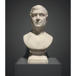 Francisque-joseph Duret (1804–1865) Marble Bust Of A Man