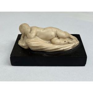 Early 19th Grand Tour Marble Sculpture Sleeping Putto