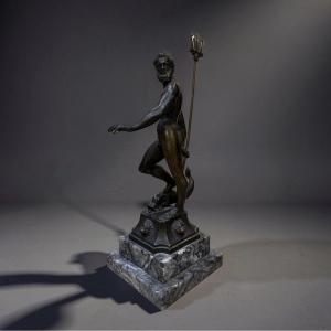 Statue en Bronze de Neptune d'aprés Jean de Boulogne Fonderie venturi