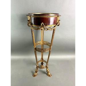 19th French Napoleon III Style Athénienne , Gilded Bronze And Mahogany