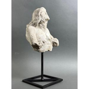 Triton en Marbre Fragment de Sculpture Baroque Italie 17éme