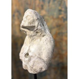 Marble Triton Fragment Of An Italian Baroque Sculpture, Mid-17th Century