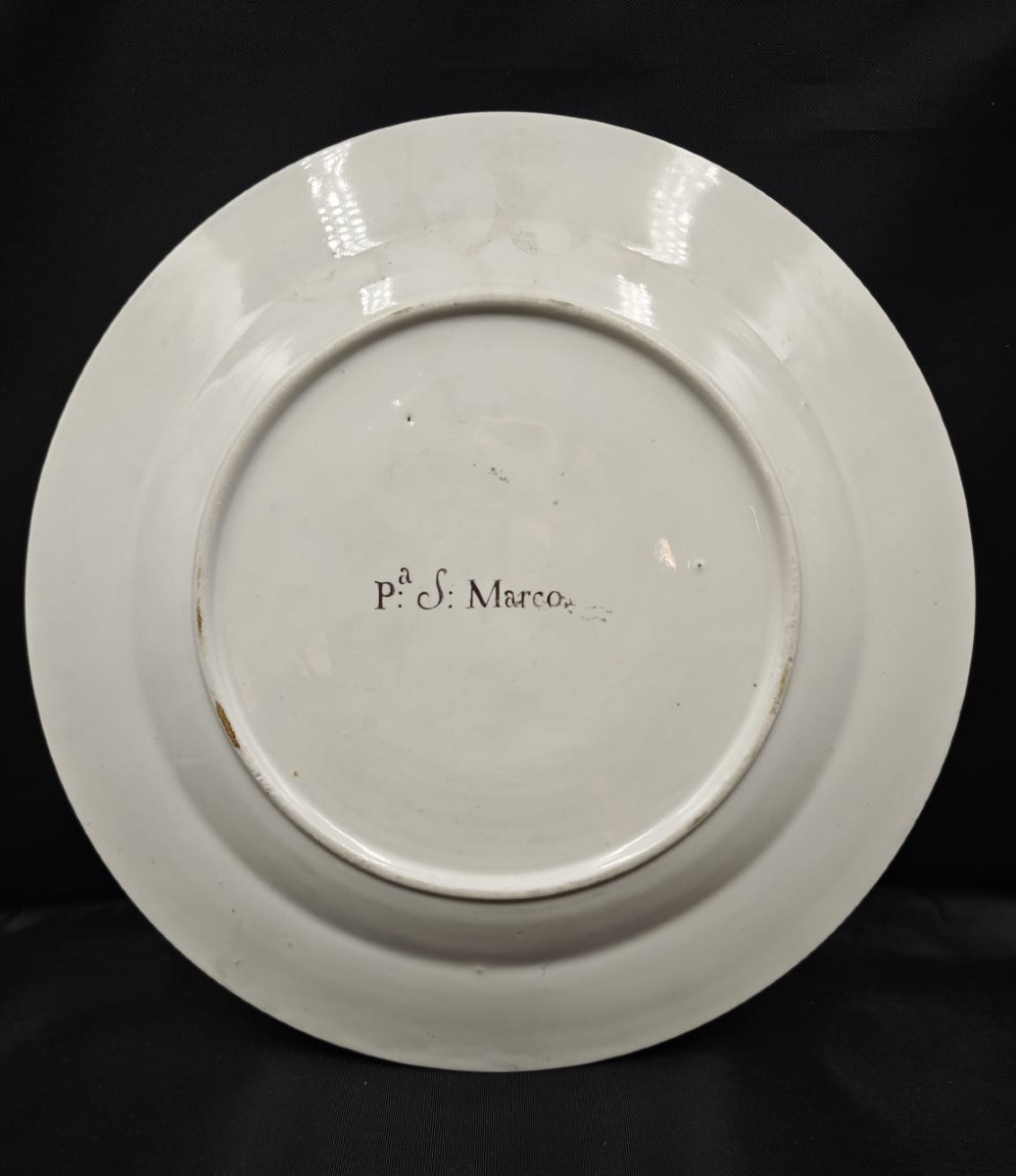 Porcelain Plate, Ginori Manufactory, Doccia, Early 19th Century-photo-2