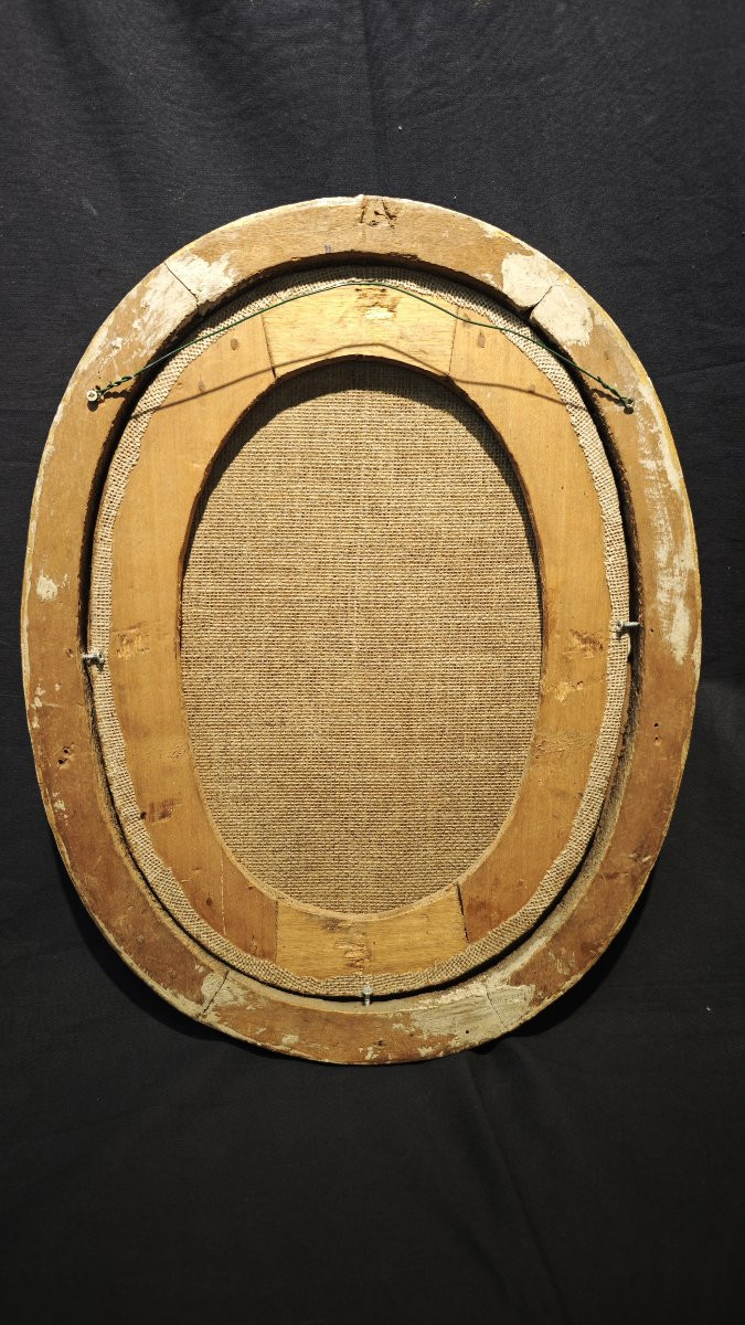 Roman School, 18th Century. Pair Of Oval Paintings. -photo-2