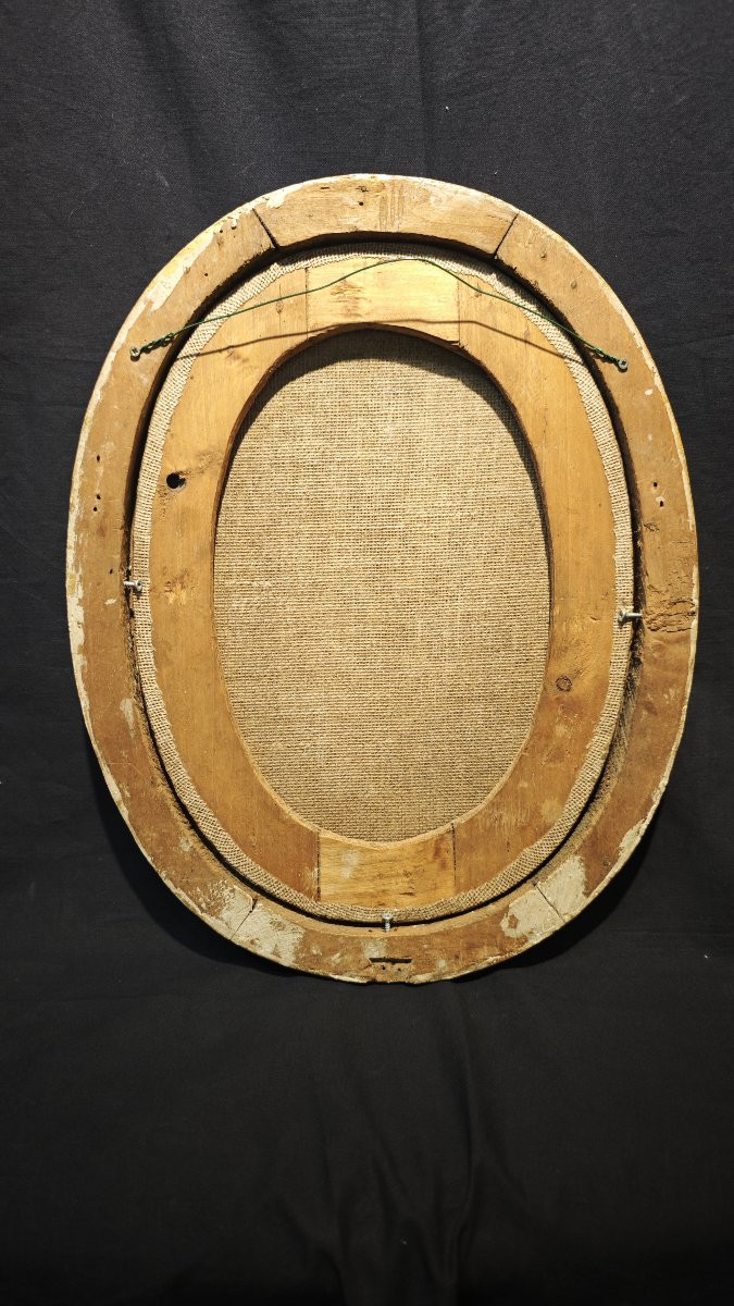 Roman School, 18th Century. Pair Of Oval Paintings. -photo-3