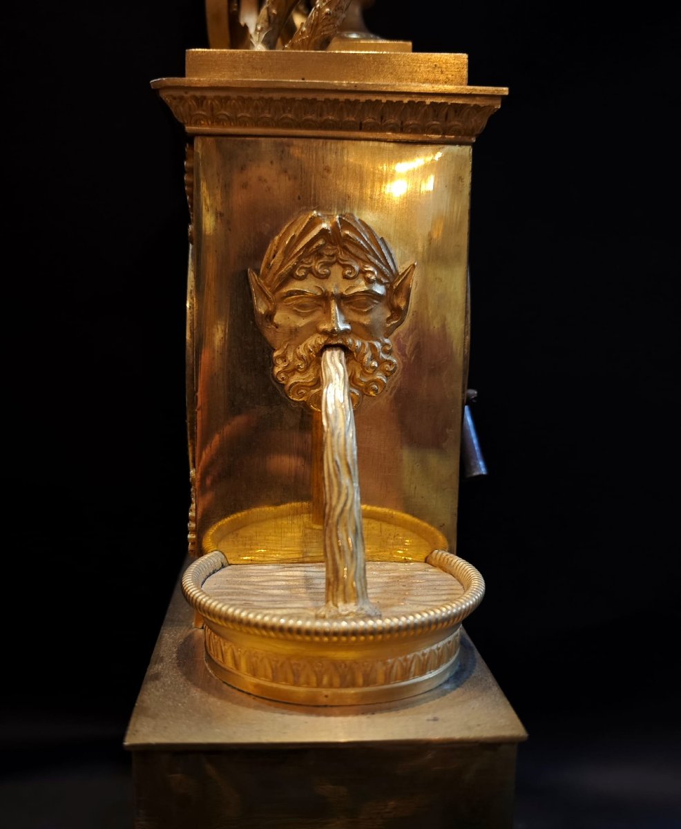 Pendule Empire en bronze doré figurant Orphée, France 19ème siècle-photo-2