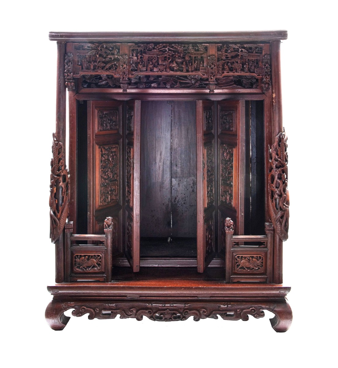 Temple en bois, Chine, dynastie Qing, XIXe siècle-photo-3