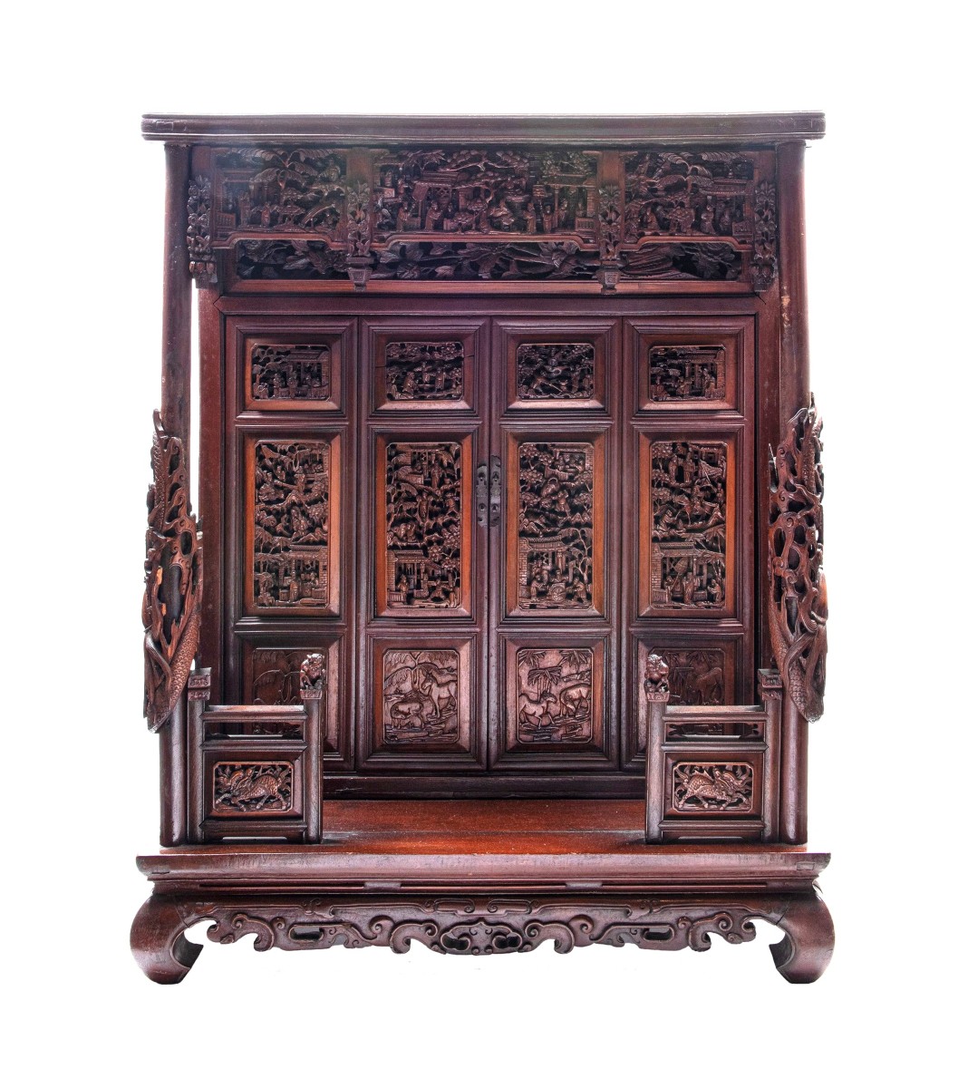 Temple en bois, Chine, dynastie Qing, XIXe siècle