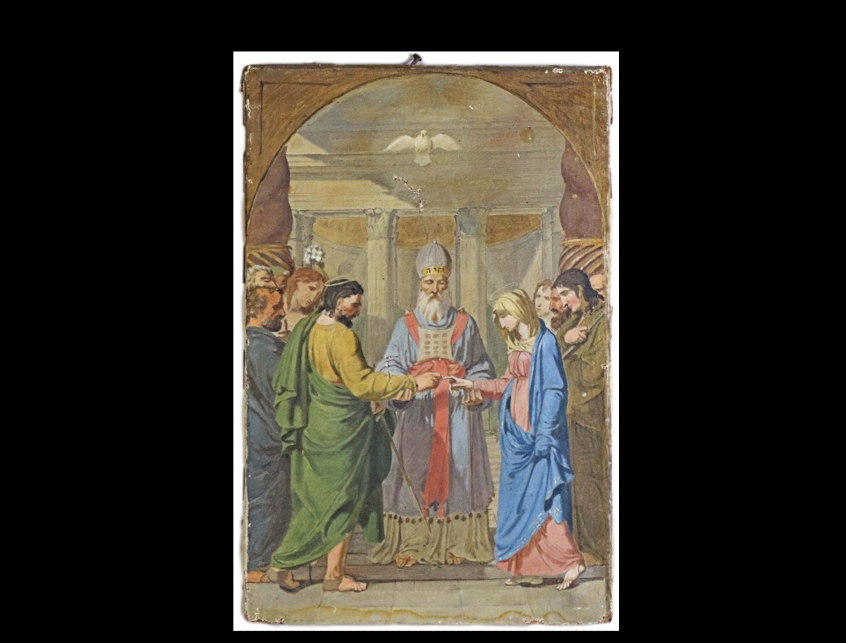 Peintre néoclassique romain.  « Mariage de la Vierge »