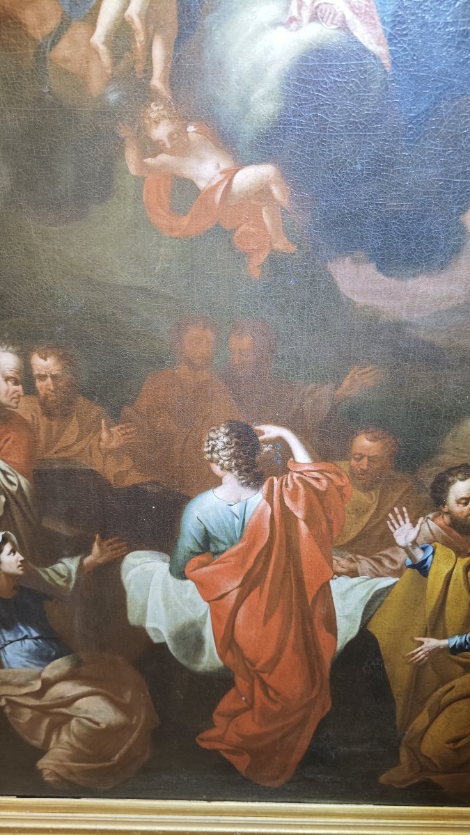 European School, 17th Century. The Assumption Of The Virgin-photo-3