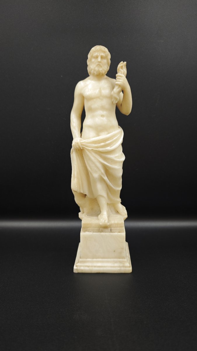 Grand Tour Alabaster Sculpture Depicting Jupiter, Late 18th Century-early 19th Century