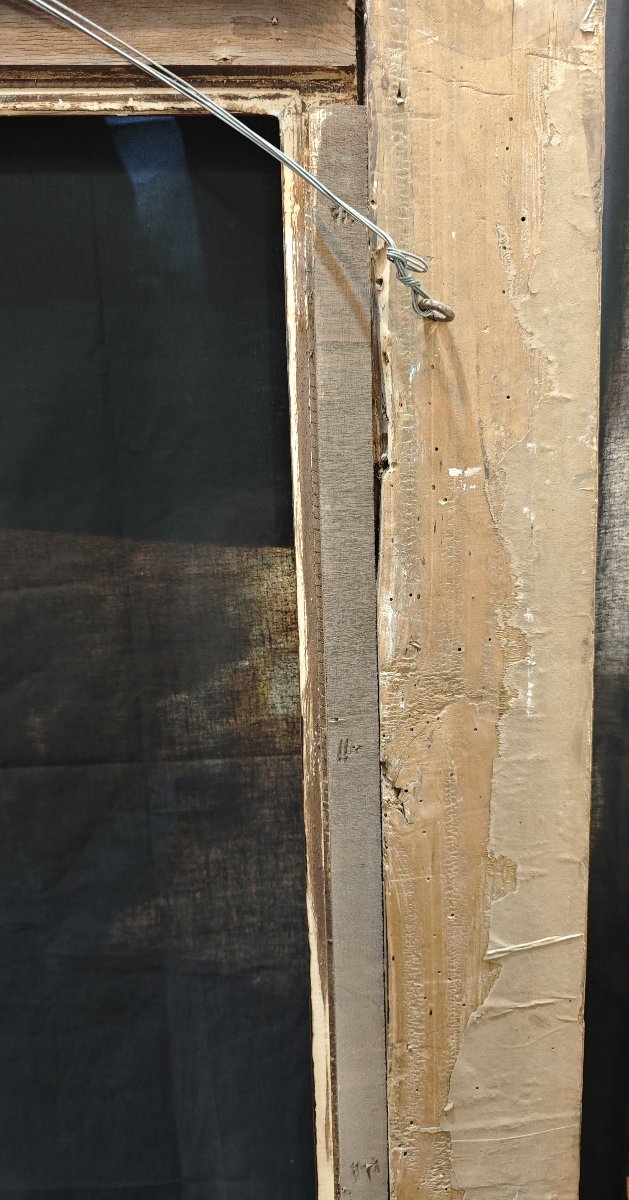 Cadre en bois sculpté, laqué et doré, école émilienne, XVIIe siècle-photo-4