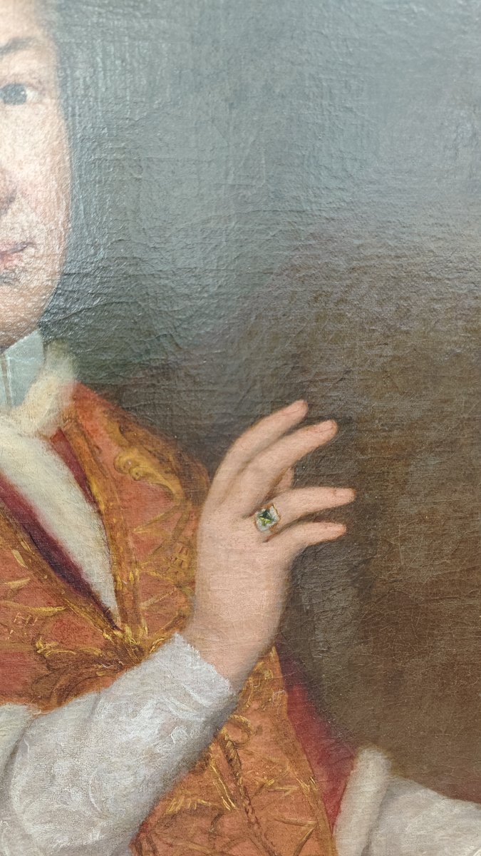 Portrait Of Pope Pius VI Braschi, Roman School, 18th Century-photo-4