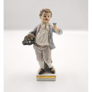 Boy Gardener, Meissen Porcelain Manufactory, 19th Century