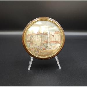 Circular Snuffbox Made Of Briar, 19th Century