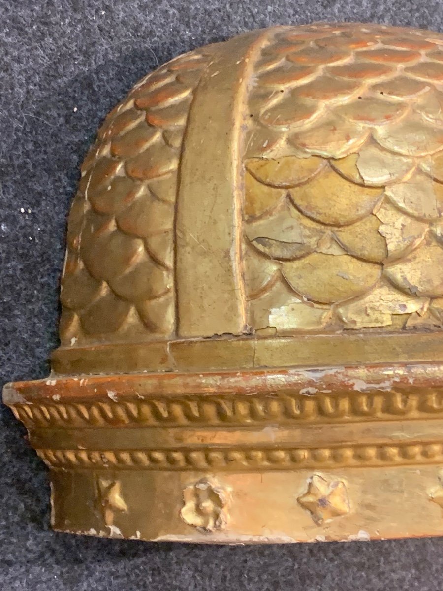 Beautiful Cupola In Golden Wood With Gold Leaf - Neoclassical-photo-2