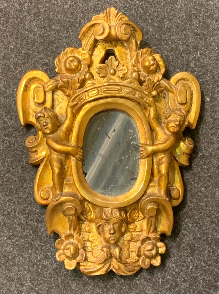 Pair Of Carved, Gilded Mirrors, 'alla Sansovino' Venetian Engraver Active In The 18th Century-photo-2