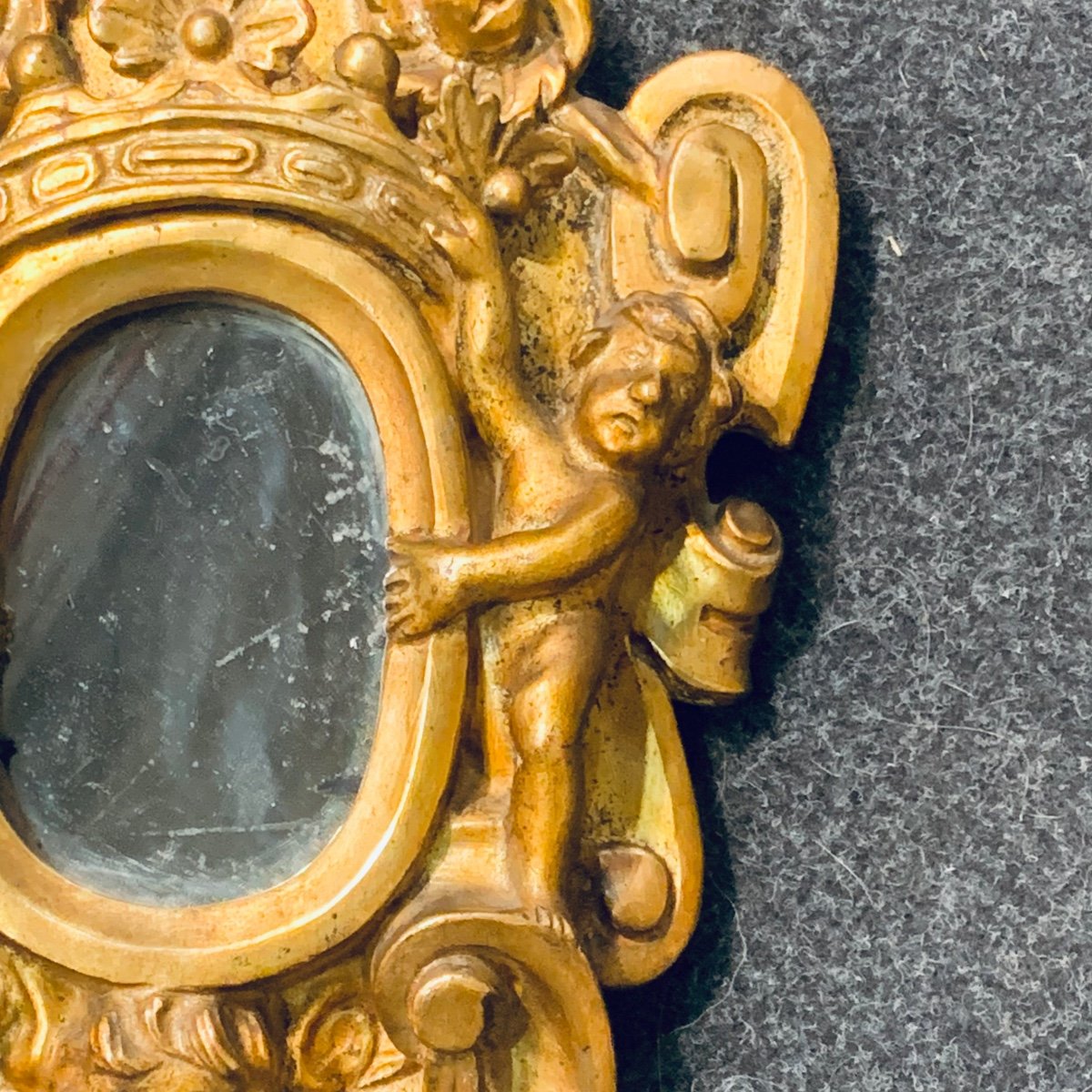 Pair Of Carved, Gilded Mirrors, 'alla Sansovino' Venetian Engraver Active In The 18th Century-photo-2