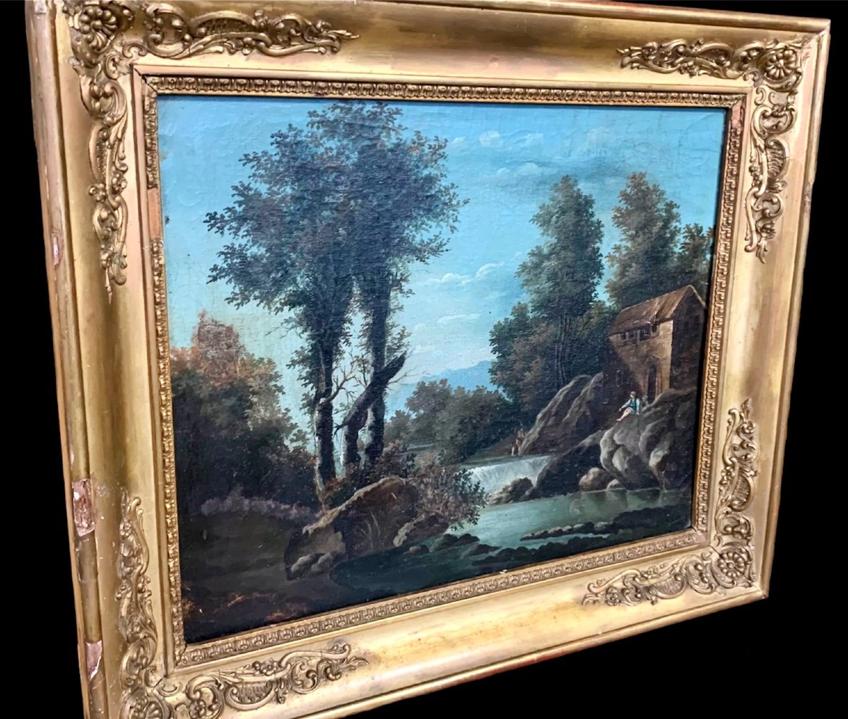 “river Landscape" Painting - Empire, Early 1800s.