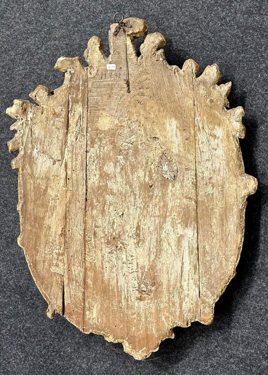 Papier-mâché Bas-relief "immaculate Conception", Louis XIV.-photo-3