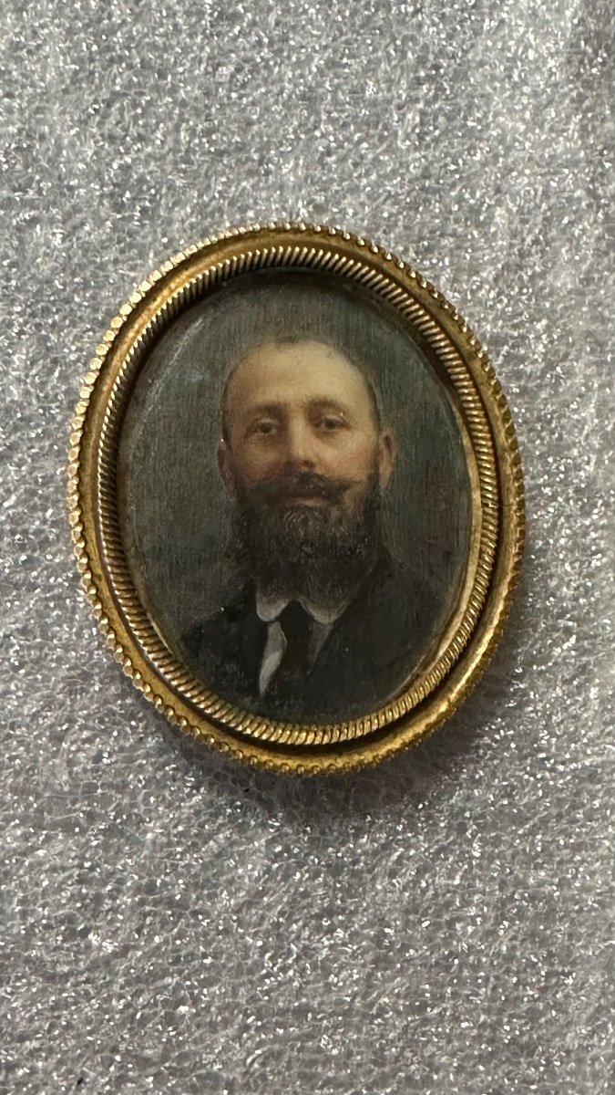 Miniature Masculine Complète Avec étui - XIXème Siècle.-photo-2