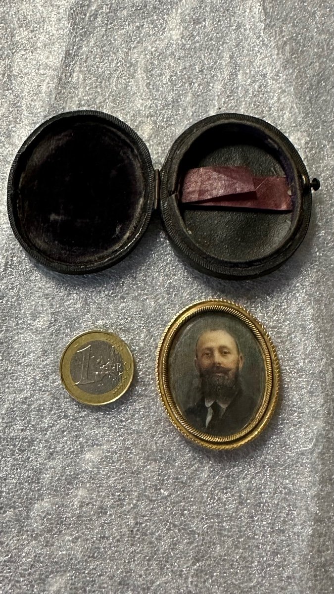 Miniature Masculine Complète Avec étui - XIXème Siècle.-photo-7