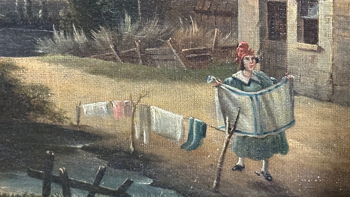 Tableau De Paysage, Huile Sur Toile - Louis Philippe, 19ème Siècle-photo-3