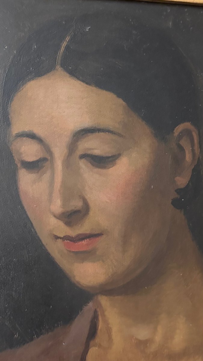 Tableau "portrait Féminin" - Début Des Années 1900.-photo-3