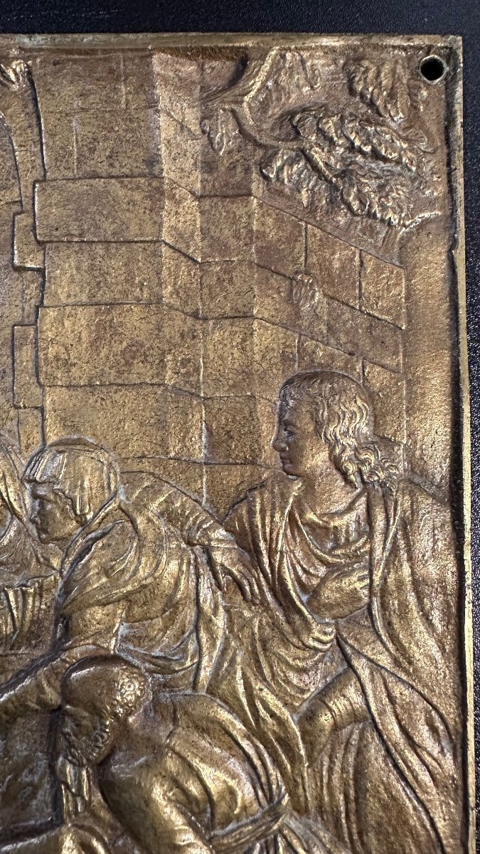 Plaque Bas-relief En Bronze - Louis Philippe (19ème Siècle)-photo-3