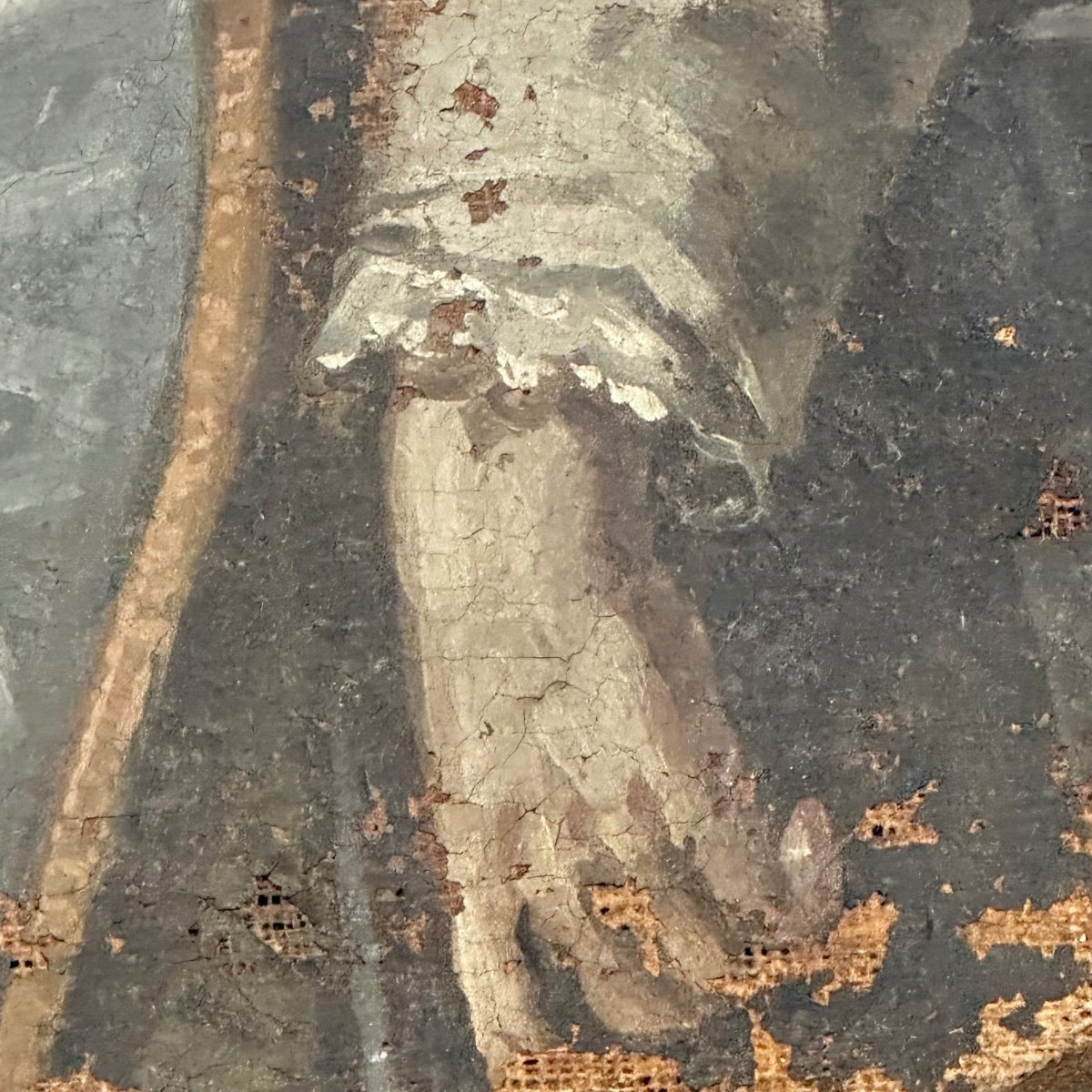 Tableau, Huile Sur Toile Sant'andrea Avellino - XVIIIe Siècle-photo-1