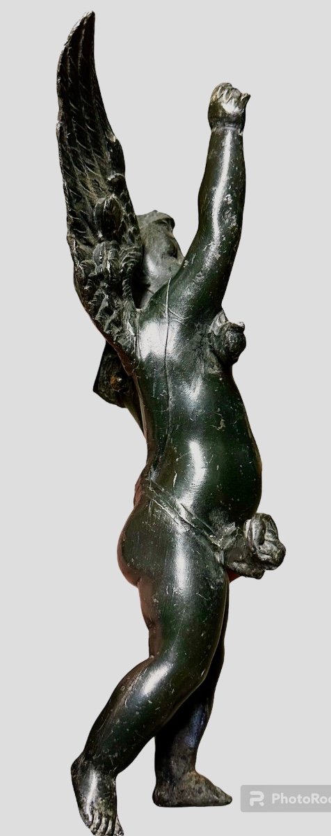 Burnished Metal Angel Statue - 19th Century-photo-6