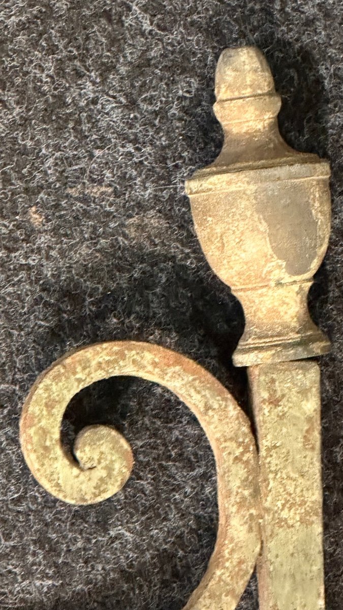 Paire De Bras Bougeoirs En Fer Forgé - Louis XVI-photo-4