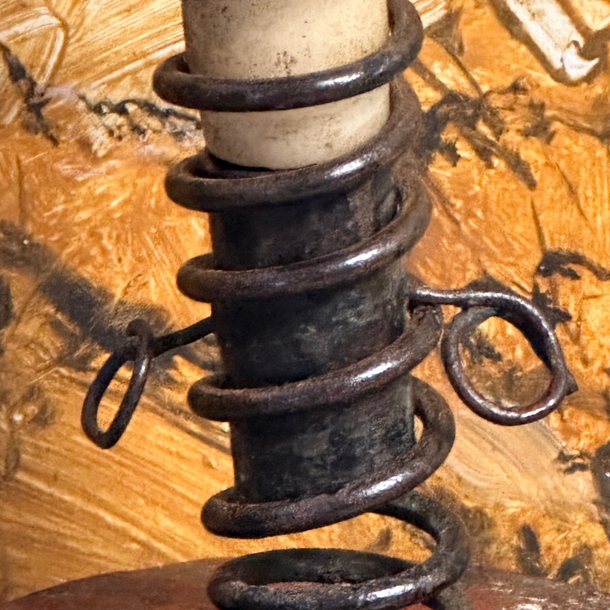 “rat De Cave” Cellar Candle Holder - Early 1900s.-photo-3