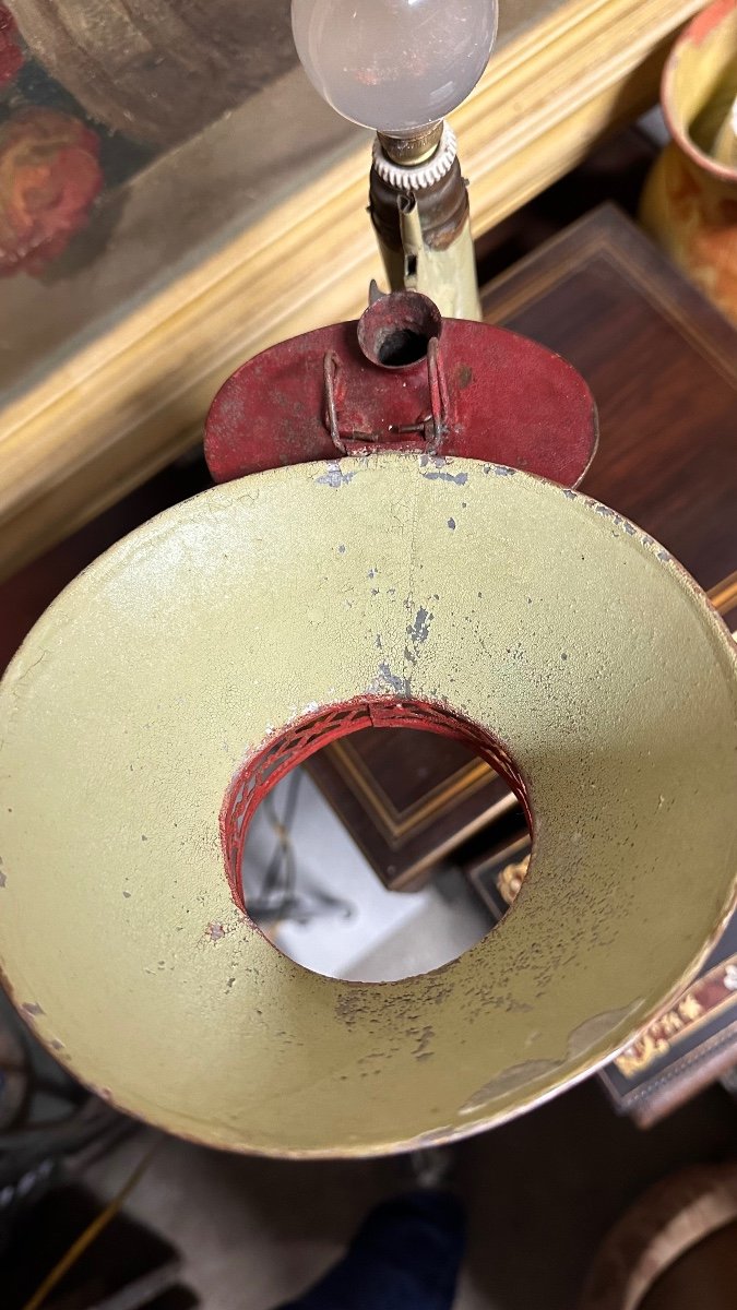 Lampe Rumford En étain Peint - Début XIXème Siècle-photo-4