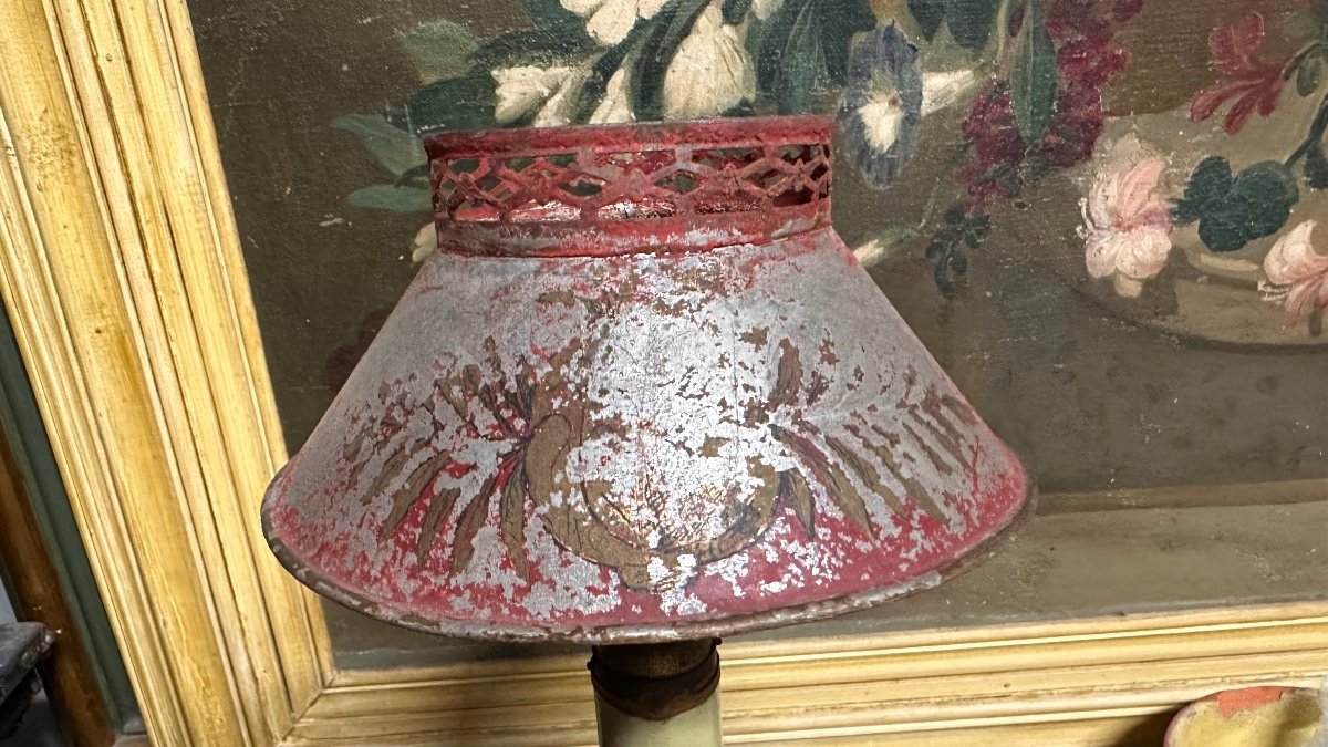 Lampe Rumford En étain Peint - Début XIXème Siècle-photo-7