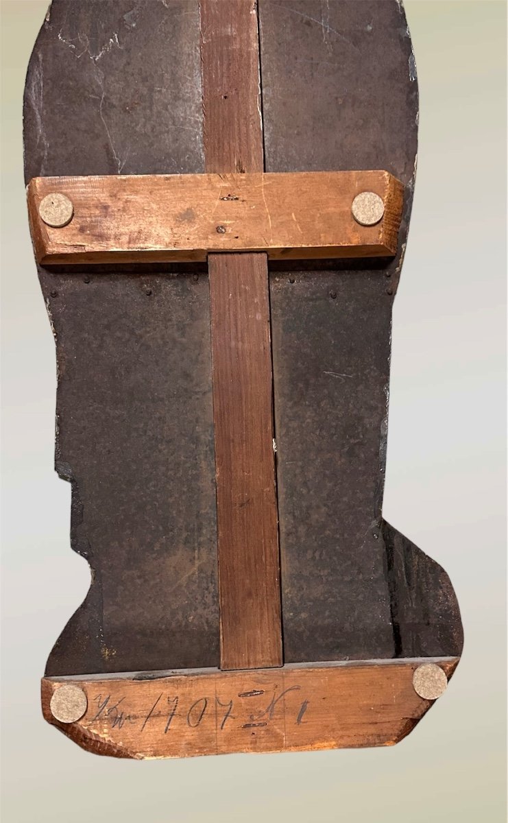 Paire De "silhouettes" Religieuses En Tôle - 19ème Siècle. -photo-8