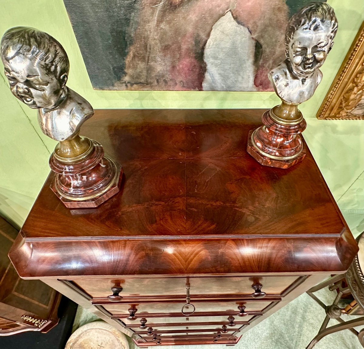 Commode Hebdomadaire à Six Tiroirs En Acajou - Louis Philippe-photo-4