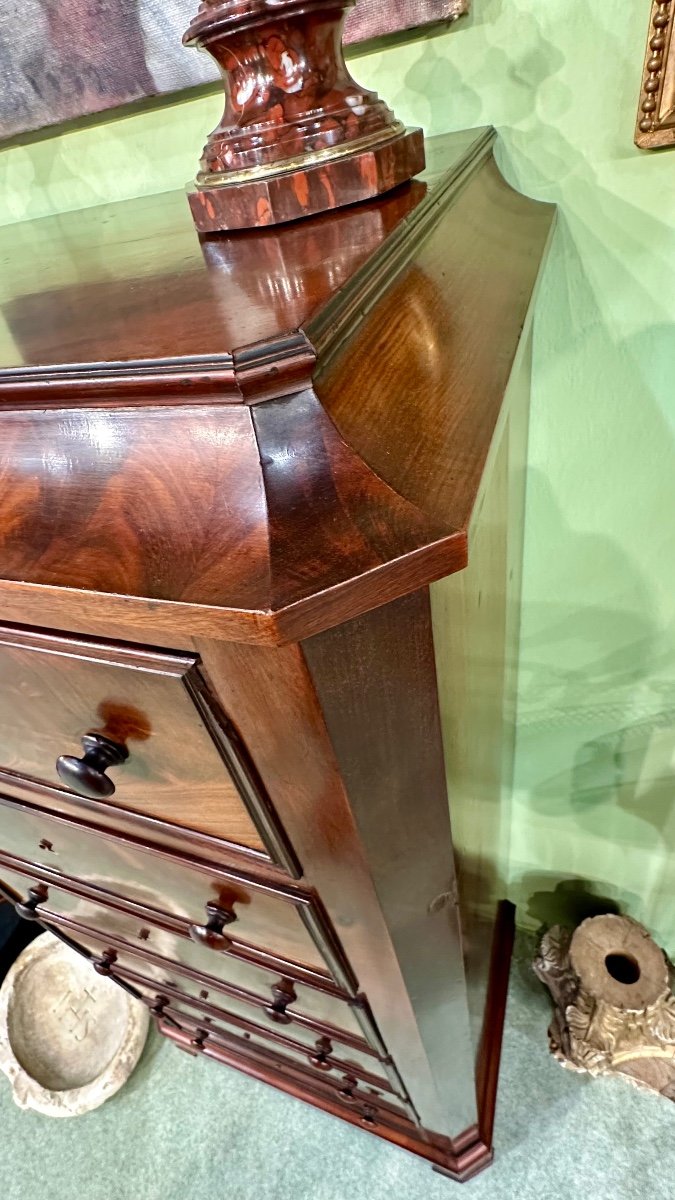 Commode Hebdomadaire à Six Tiroirs En Acajou - Louis Philippe-photo-1