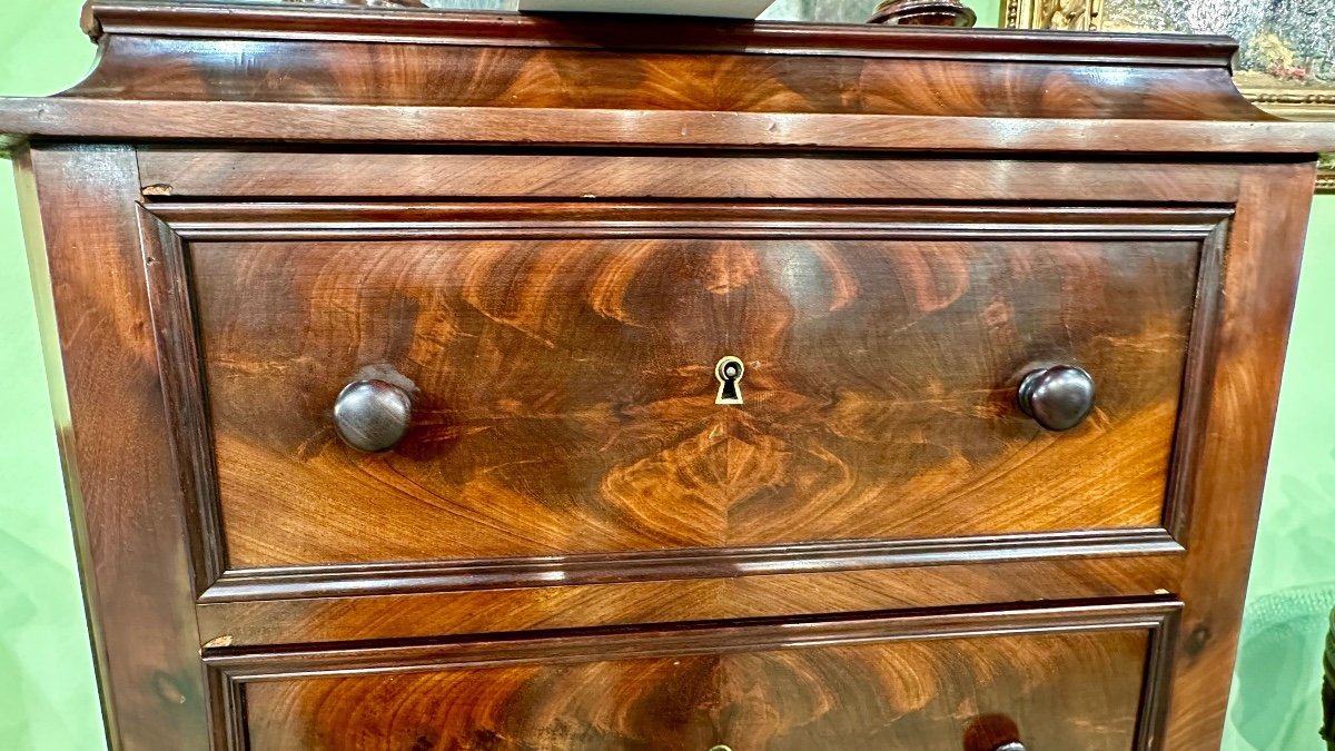 Commode Hebdomadaire à Six Tiroirs En Acajou - Louis Philippe-photo-4