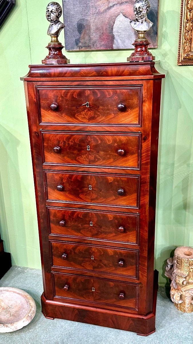 Commode Hebdomadaire à Six Tiroirs En Acajou - Louis Philippe