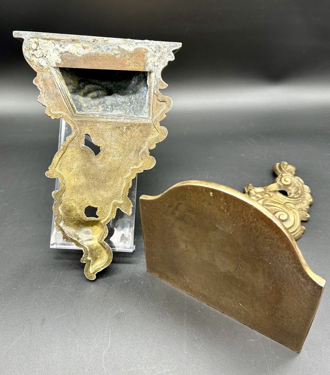 Paire d'étagères En Bronze - XIXe Siècle-photo-1