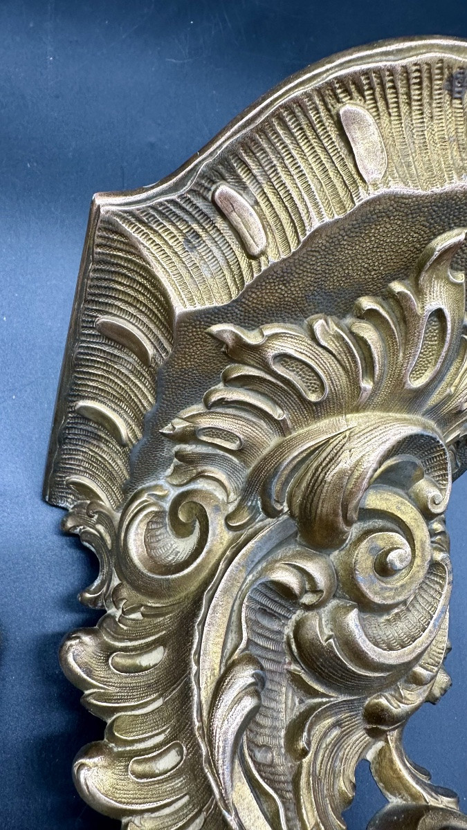 Paire d'étagères En Bronze - XIXe Siècle-photo-6