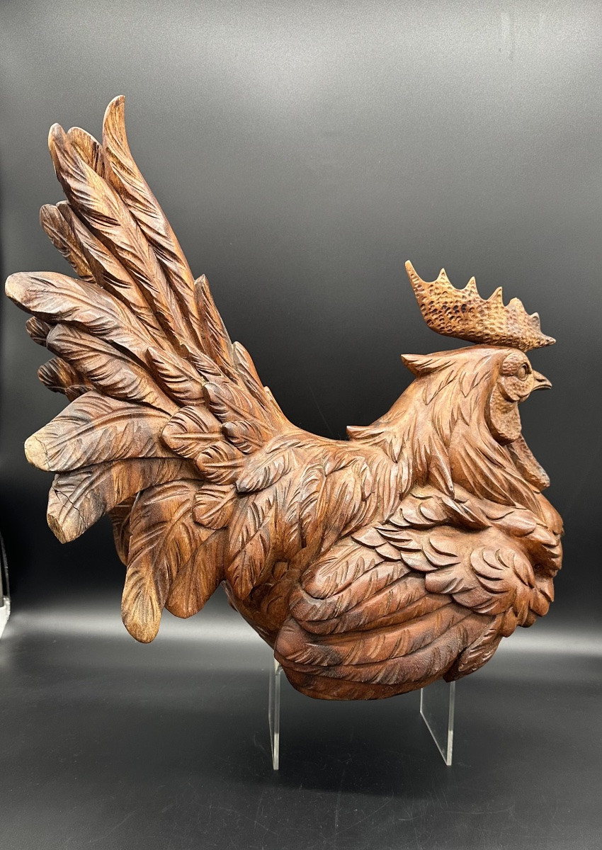 Wooden Sculpture "chicken" - Early 1900s-photo-1