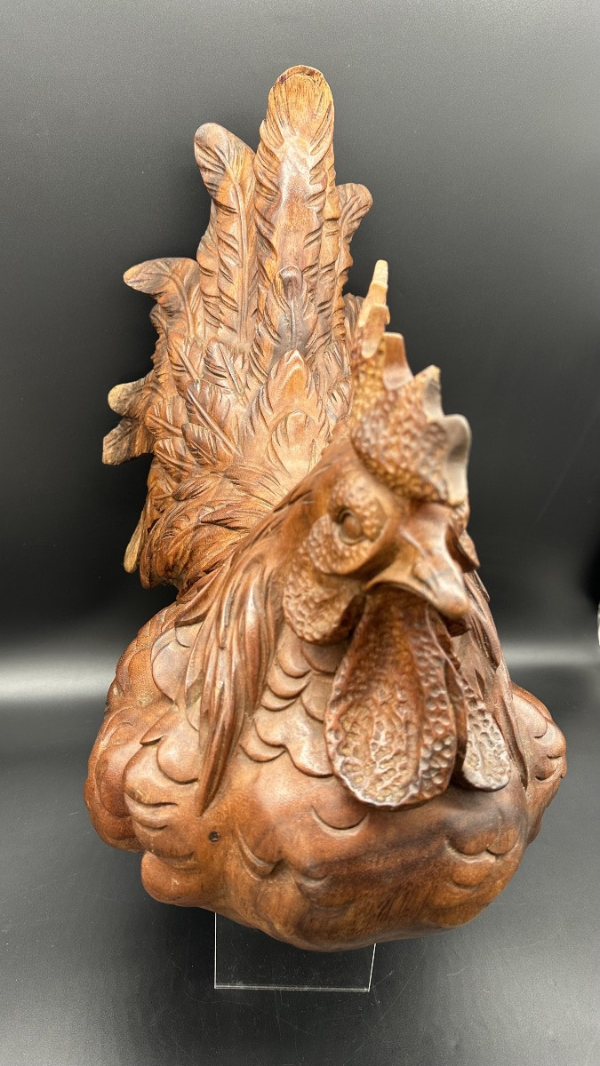 Wooden Sculpture "chicken" - Early 1900s-photo-5