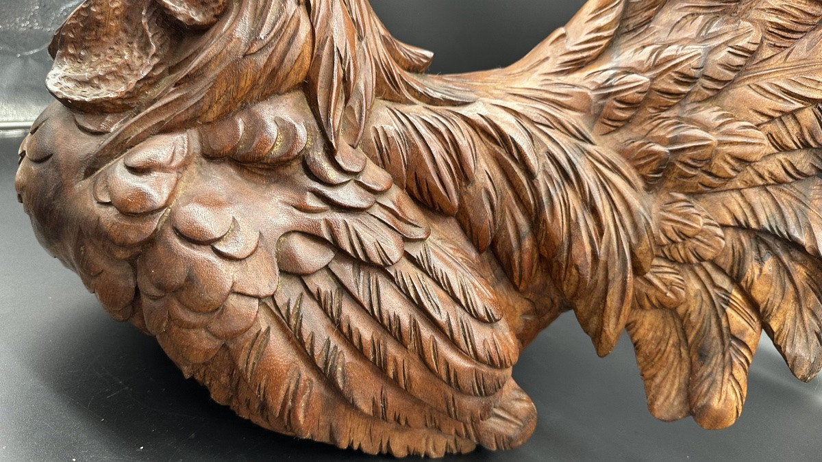 Wooden Sculpture "chicken" - Early 1900s-photo-8
