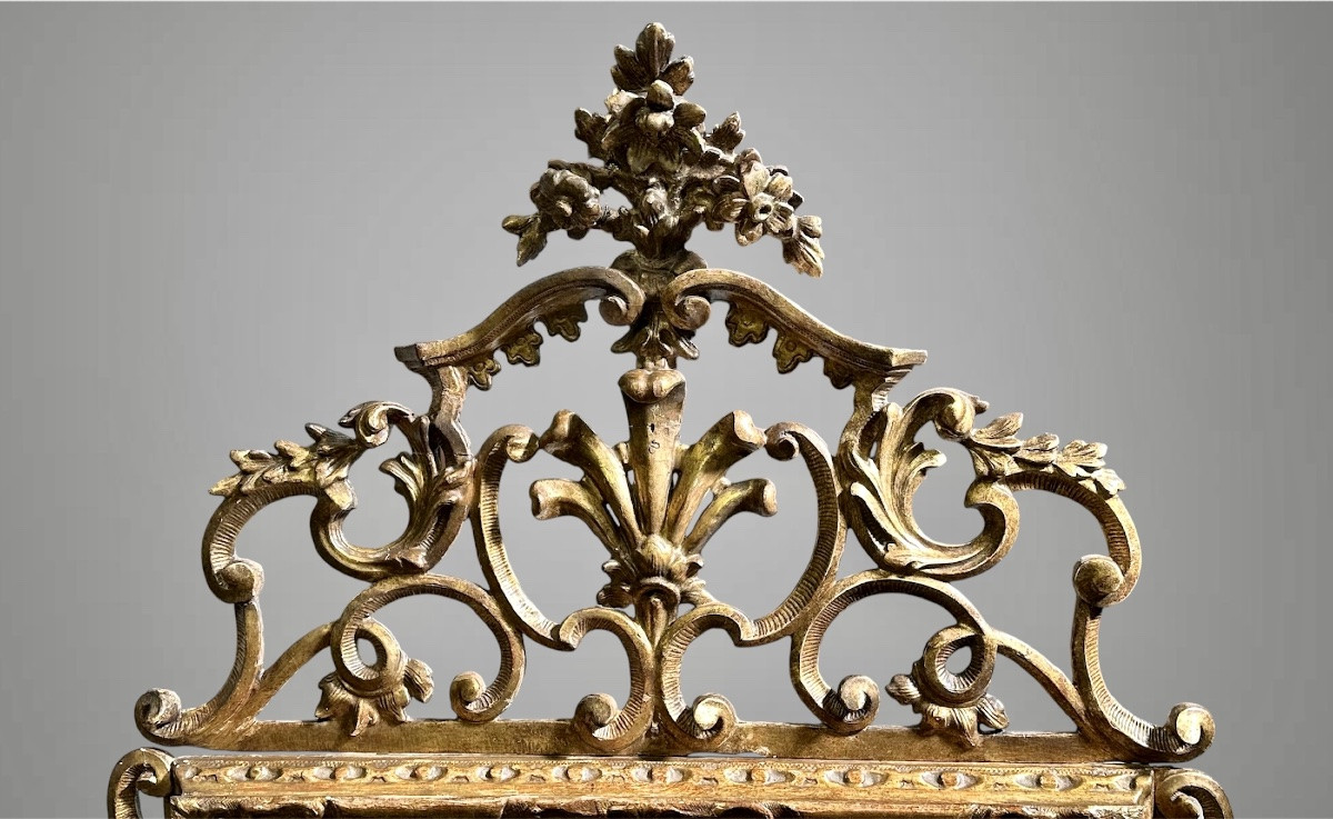Miroir piémontais Louis XVI, fin du XVIIIe siècle-photo-2