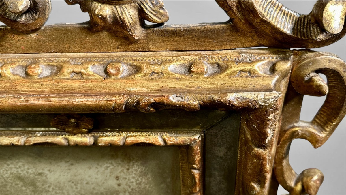 Miroir piémontais Louis XVI, fin du XVIIIe siècle-photo-1